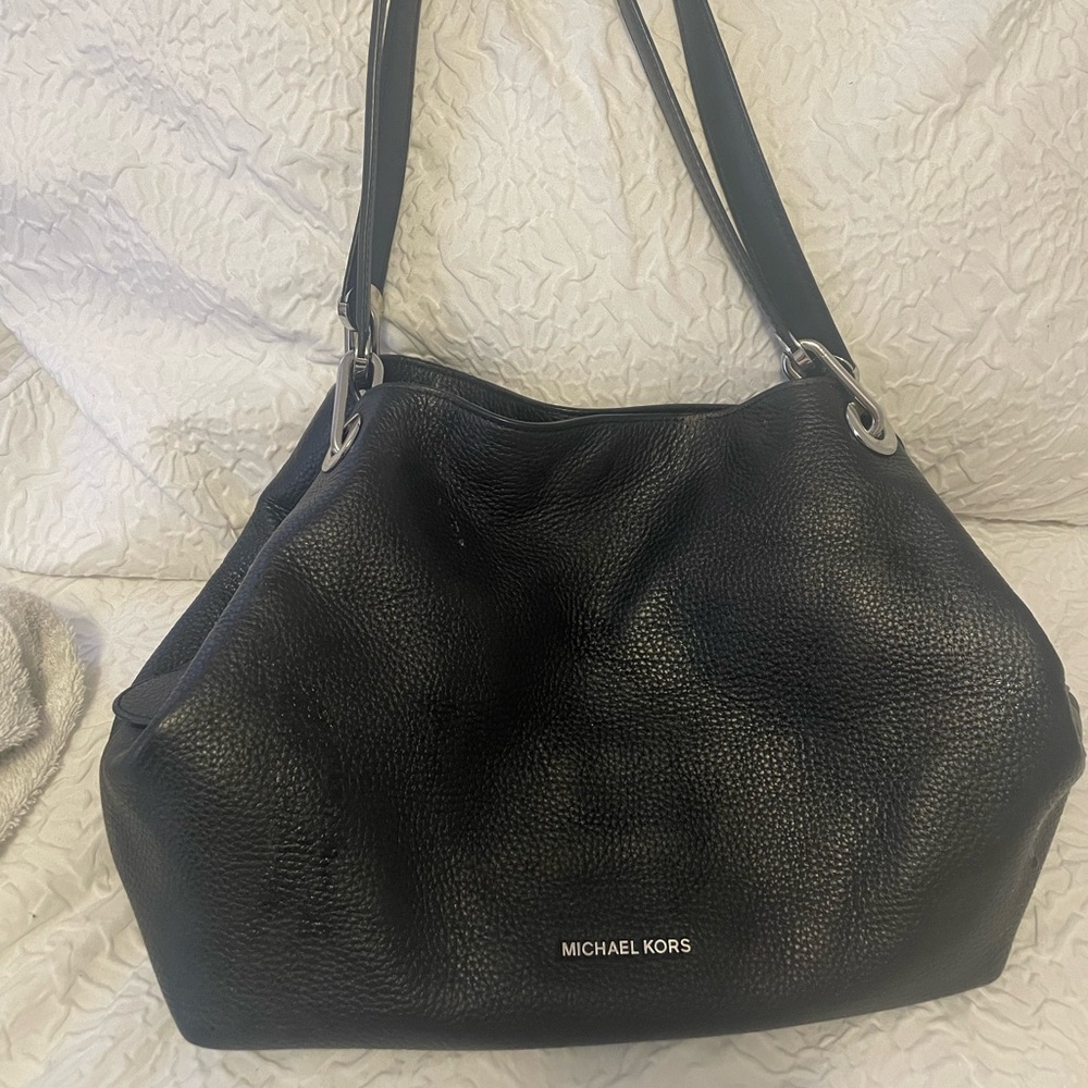Michael Kors authentic Black Pebbled Leather Shoulder Bag
